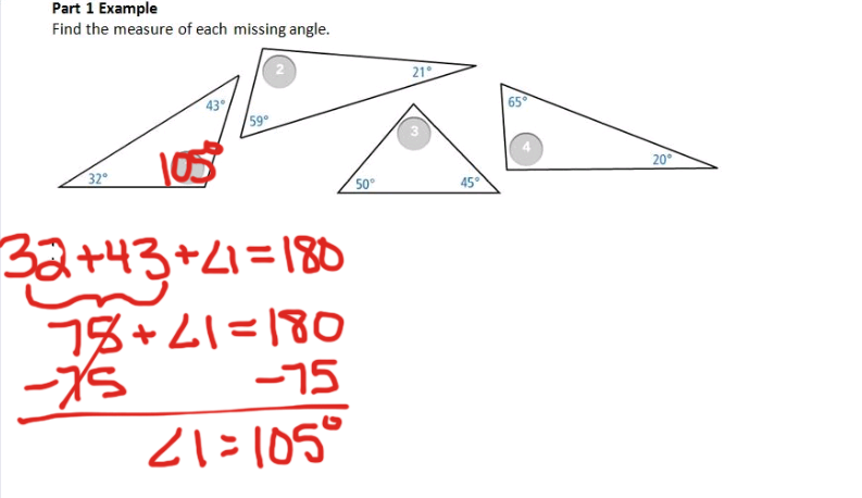 11 3 Interior Angles Of Triangles Rlas 8th Grade Math