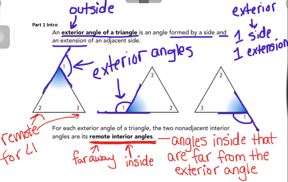 11 4 Exterior Angles Of Triangles Rlas 8th Grade Math